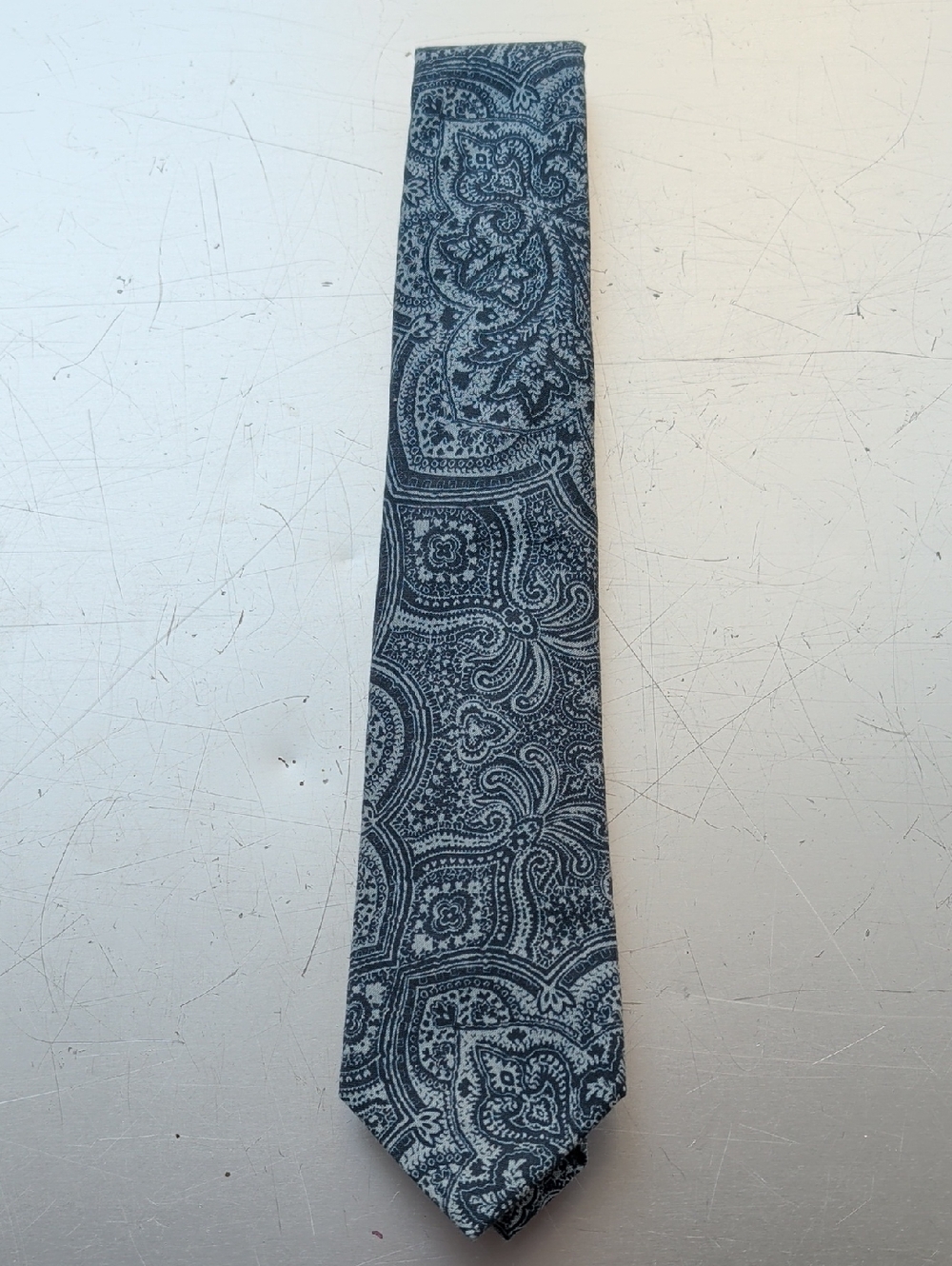 Men's Paisley Pattern Navy Tie